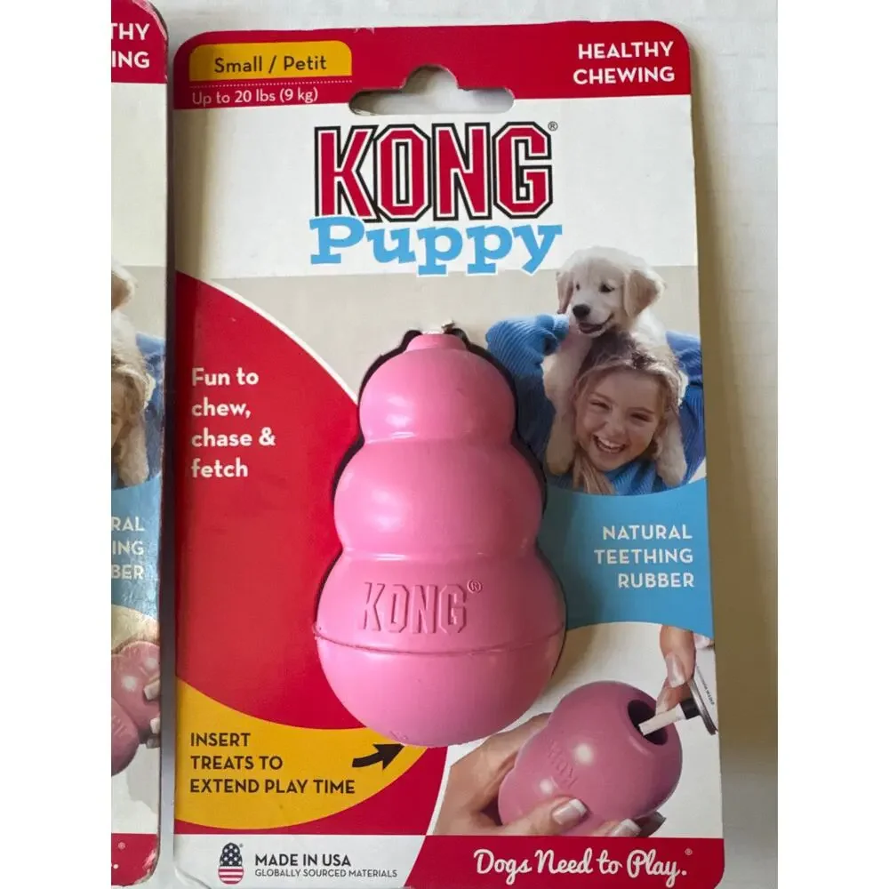 NWT Kong puppy 2 pack blue pink small & medium & 2 outfits medium